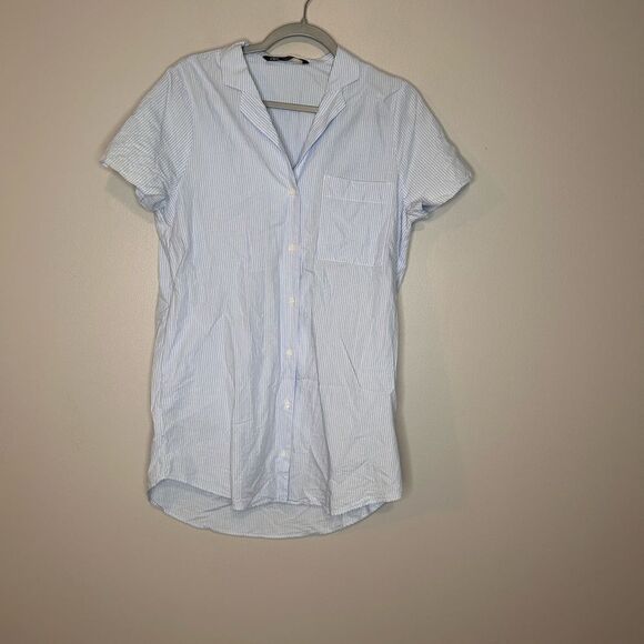 Zara Striped Tunic Button up - Picture 1 of 3